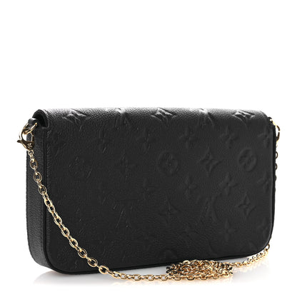 Louis Vuitton Empreinte Pochette Felicie Chain Wallet Navy 4 of 11