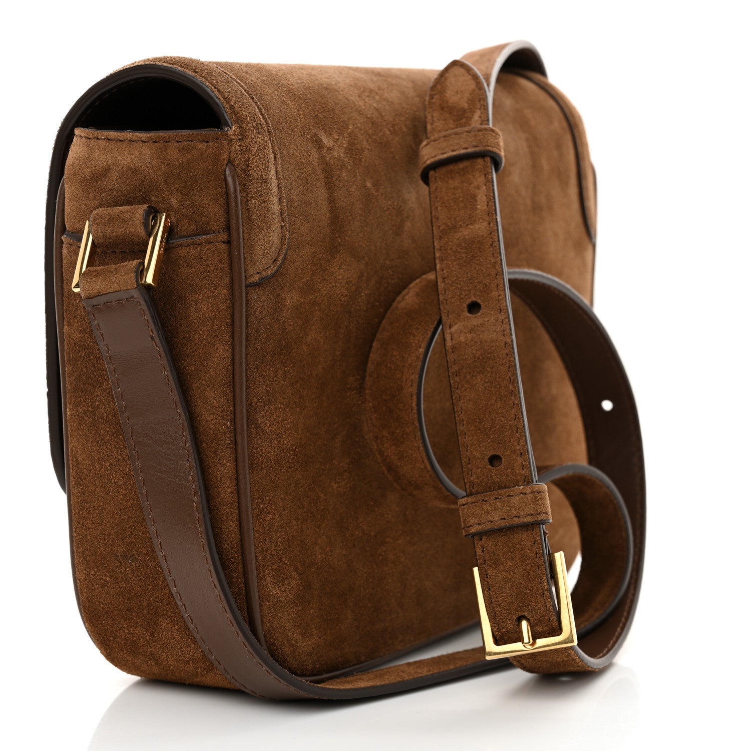 Tom Ford Suede Small Wallis Flap Bag Whisky 3 of 12