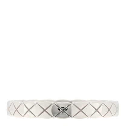 Chanel 18K White Gold Mini Coco Crush Ring 58 8.25 3 of 5