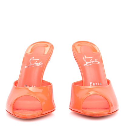 Christian Louboutin Patent Me Dolly 100 Sandals 37 Fluo Orange 3 of 7