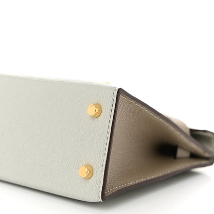 Hermes Chevre Mysore Horseshoe Mini Kelly Sellier 20 Gris Perle Gris Tourterelle 10 of 11