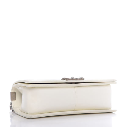 Chanel Calfskin Quilted Medium Boy Flap White 5 of 10