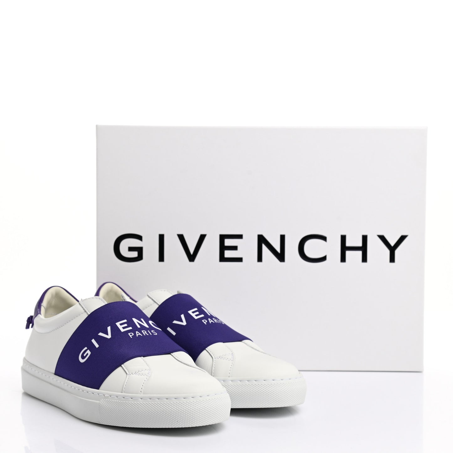 Calfskin Band Logo Womens Urban Street Sneakers 37.5 Orchid Purple