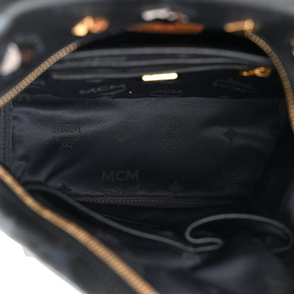 MCM Grained Calfskin Visetos Studded Small Stark M Backpack Black 5 of 9