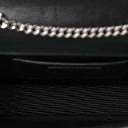 Saint Laurent Grain De Poudre Studded Medium Monogram Kate Satchel Black 5 of 8