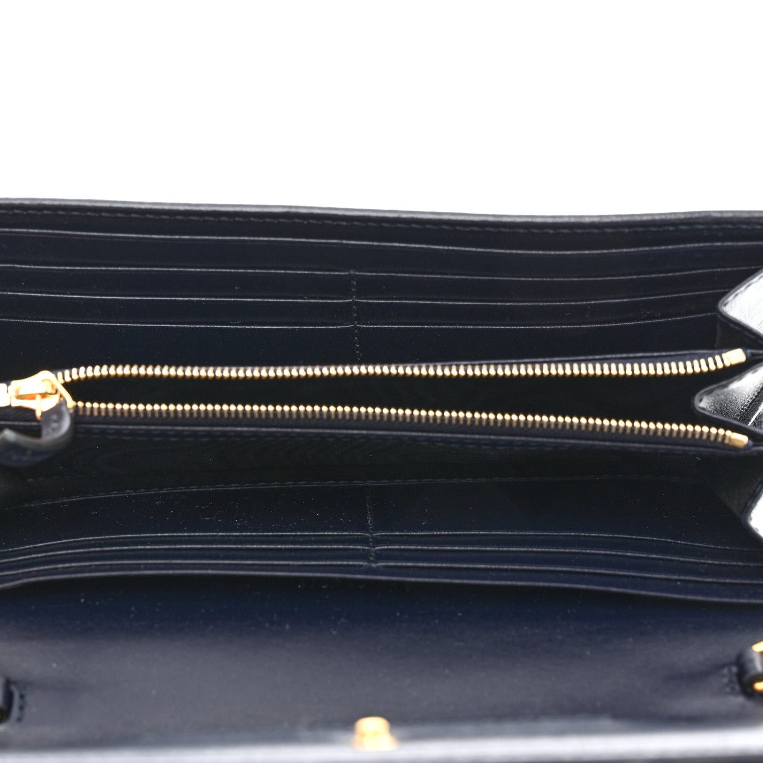 Gucci Vintage Rice Canvas Plutone Calfskin Small Horsebit 1955 Wallet On Chain Beige Blue 5 of 9