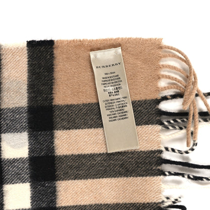 Burberry Cashmere Giant Heart Fringe Scarf Camel 3 of 4