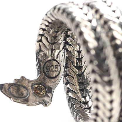 John Hardy Sterling Silver 18K Yellow Gold Naga Dragon Coil Ring 54 7 5 of 6
