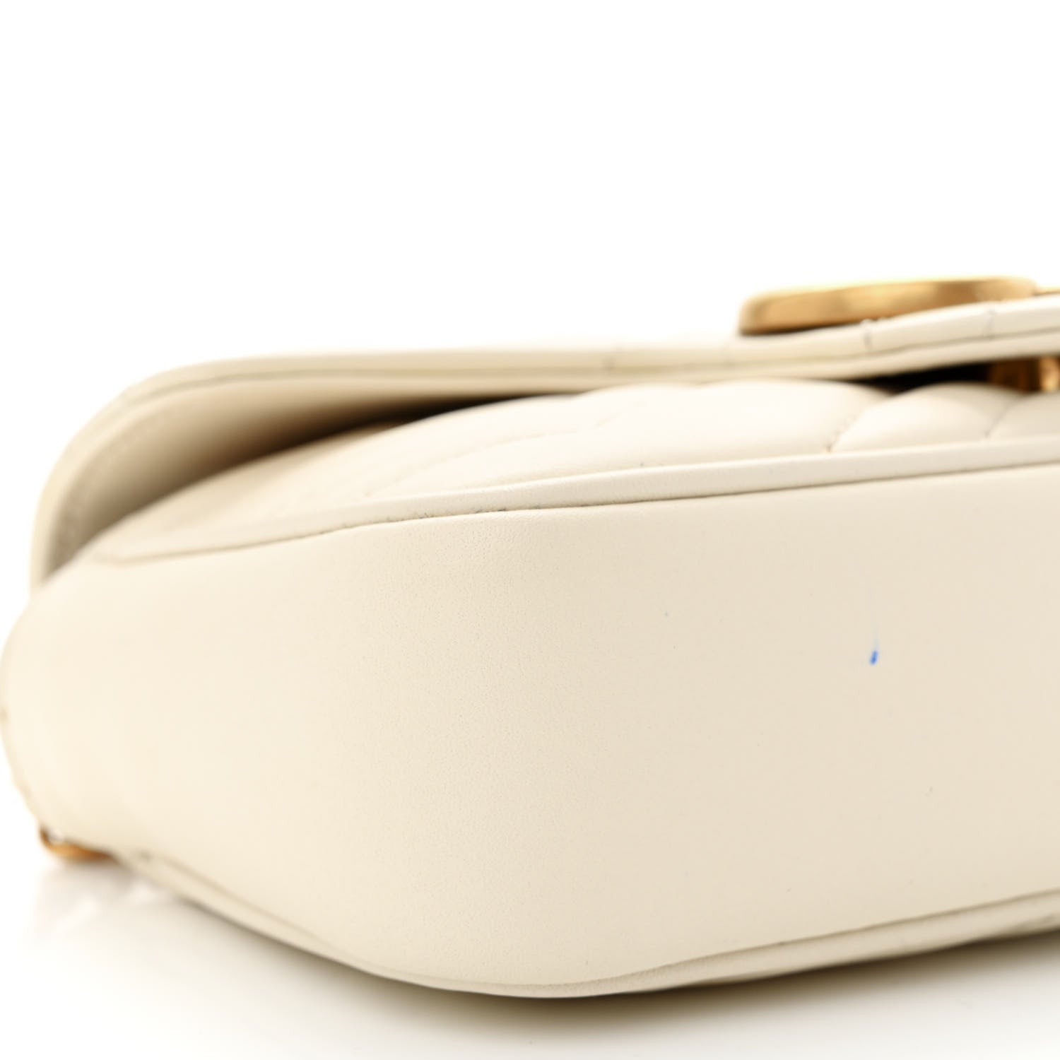 Gucci Calfskin Matelasse Super Mini GG Marmont Shoulder Bag White 10 of 12