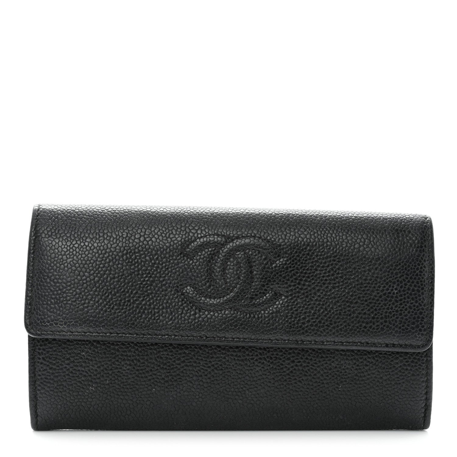 Chanel Caviar Timeless CC Large Gusset Flap Wallet Black 1 of 8