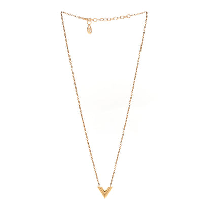 Louis Vuitton Essential V Necklace Gold 3 of 6