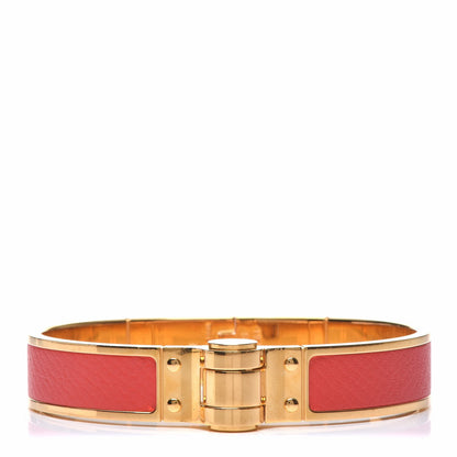 Hermes Epsom Charniere Uni Narrow Hinged Bracelet M Rose Jaipur 1 of 5