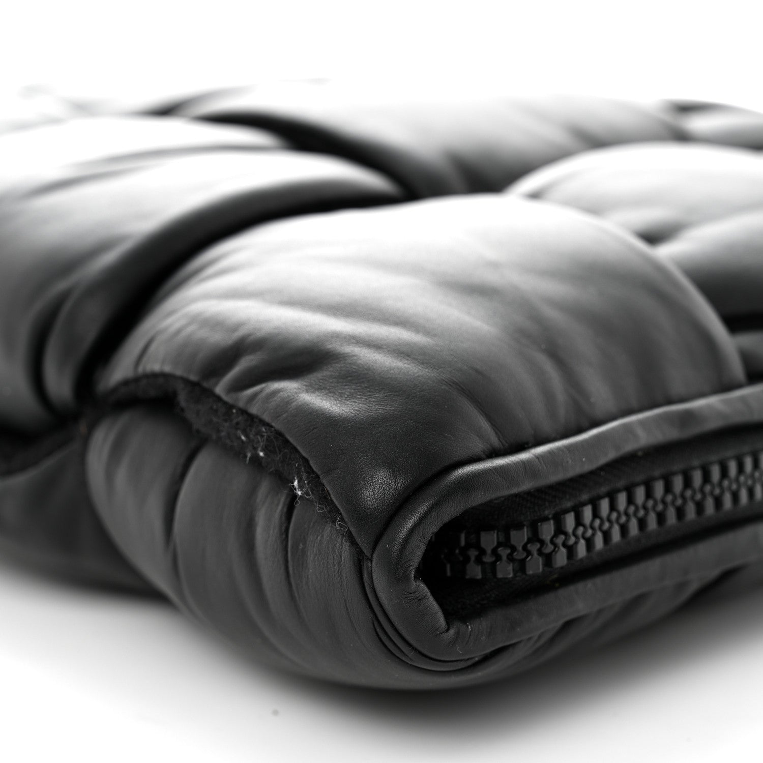 Bottega Veneta Calfskin Maxi Intrecciato Puffy Laptop Pouch Black 8 of 9