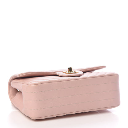Chanel Calfskin Chevron Quilted Mini Rectangular Flap Light Pink 4 of 11