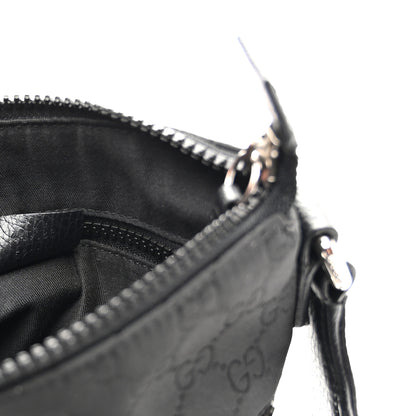Gucci Nylon Monogram Mini Flat Messenger Bag Black 7 of 10