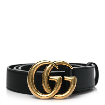 Gucci Calfskin Double G 30mm Belt 80 32 Black 1 of 5