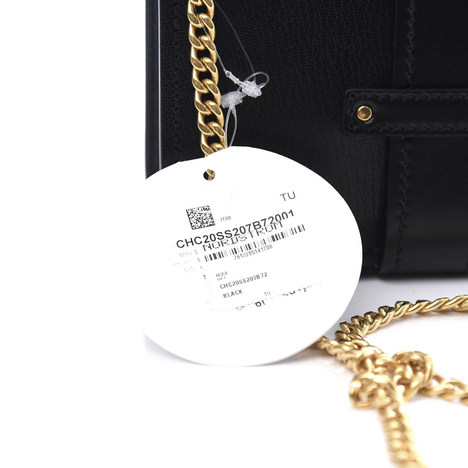 Chloe Shiny Goatskin Calfskin Mini Aby Chain Shoulder Bag Black 9 of 11