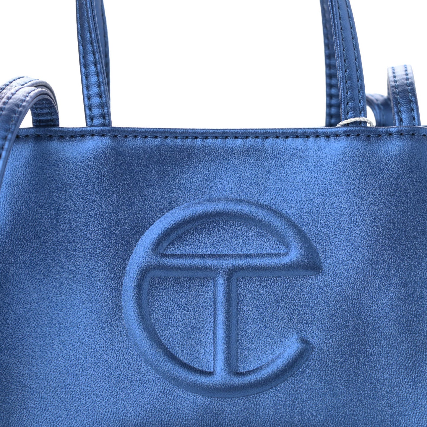 Vegan Leather Small Shopping Bag Cobalt