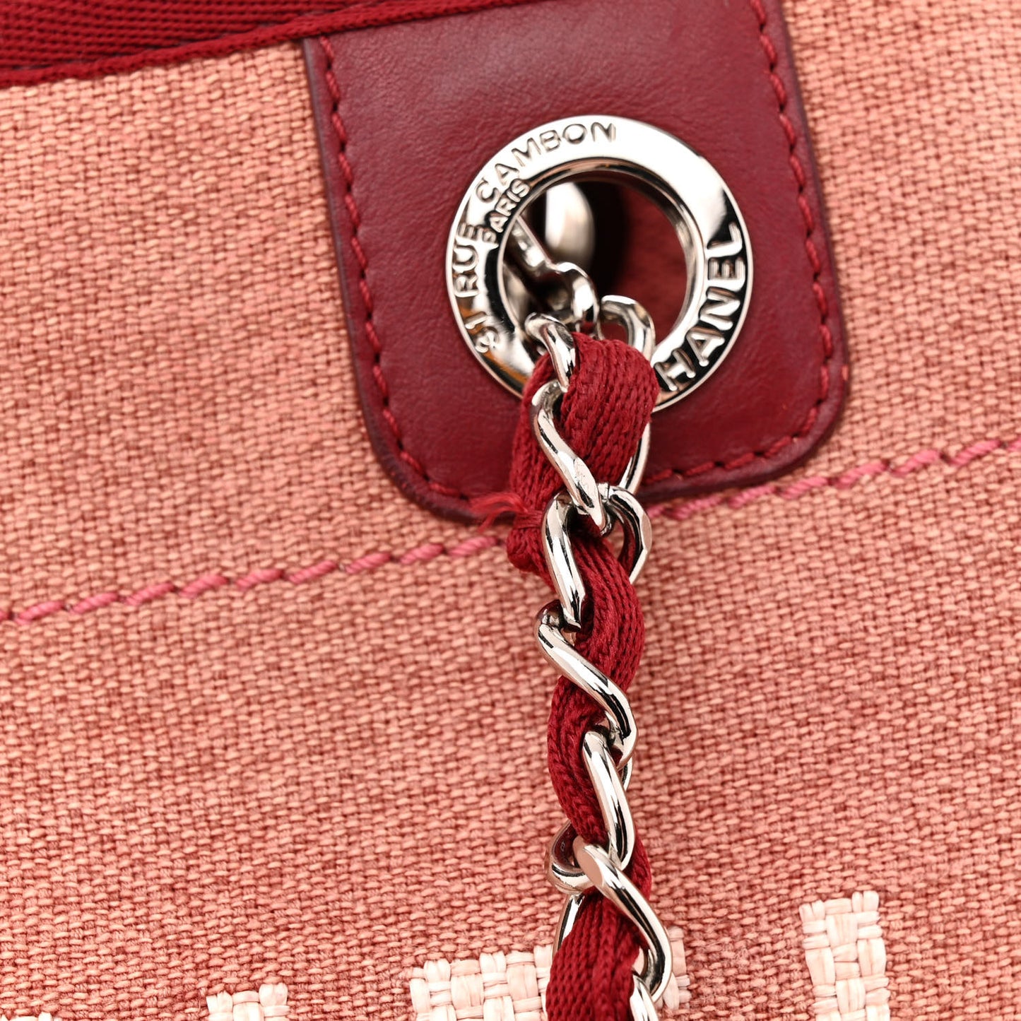 Canvas Mini Deauville Tote Red