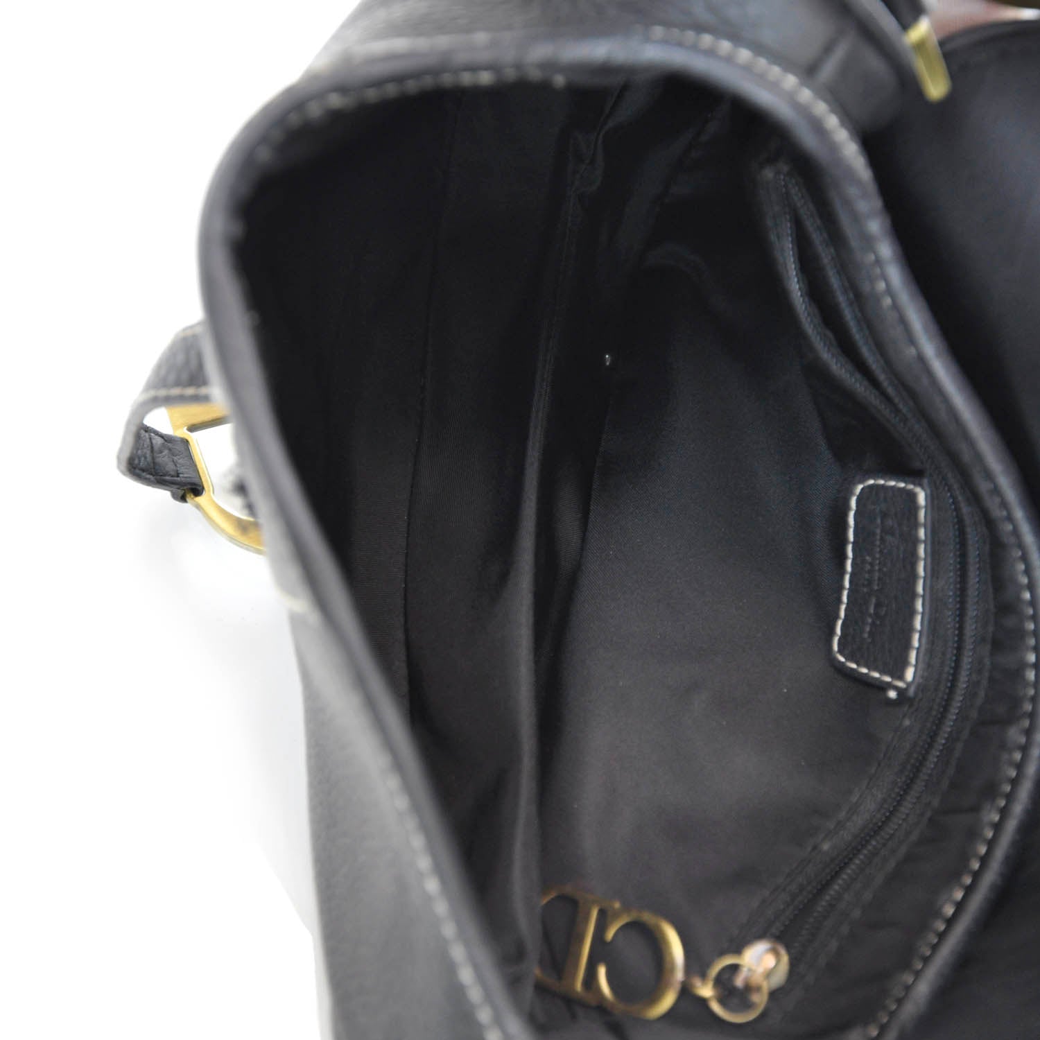 Christian Dior Leather Saddle Bag Black 13 of 13