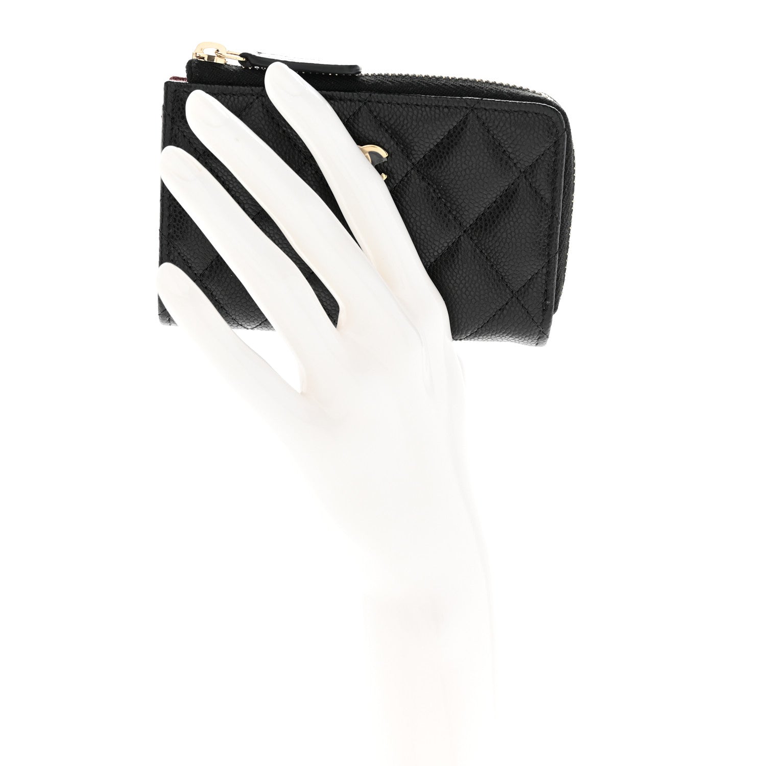 Chanel Caviar Quilted Key Holder Case Black 2 of 8