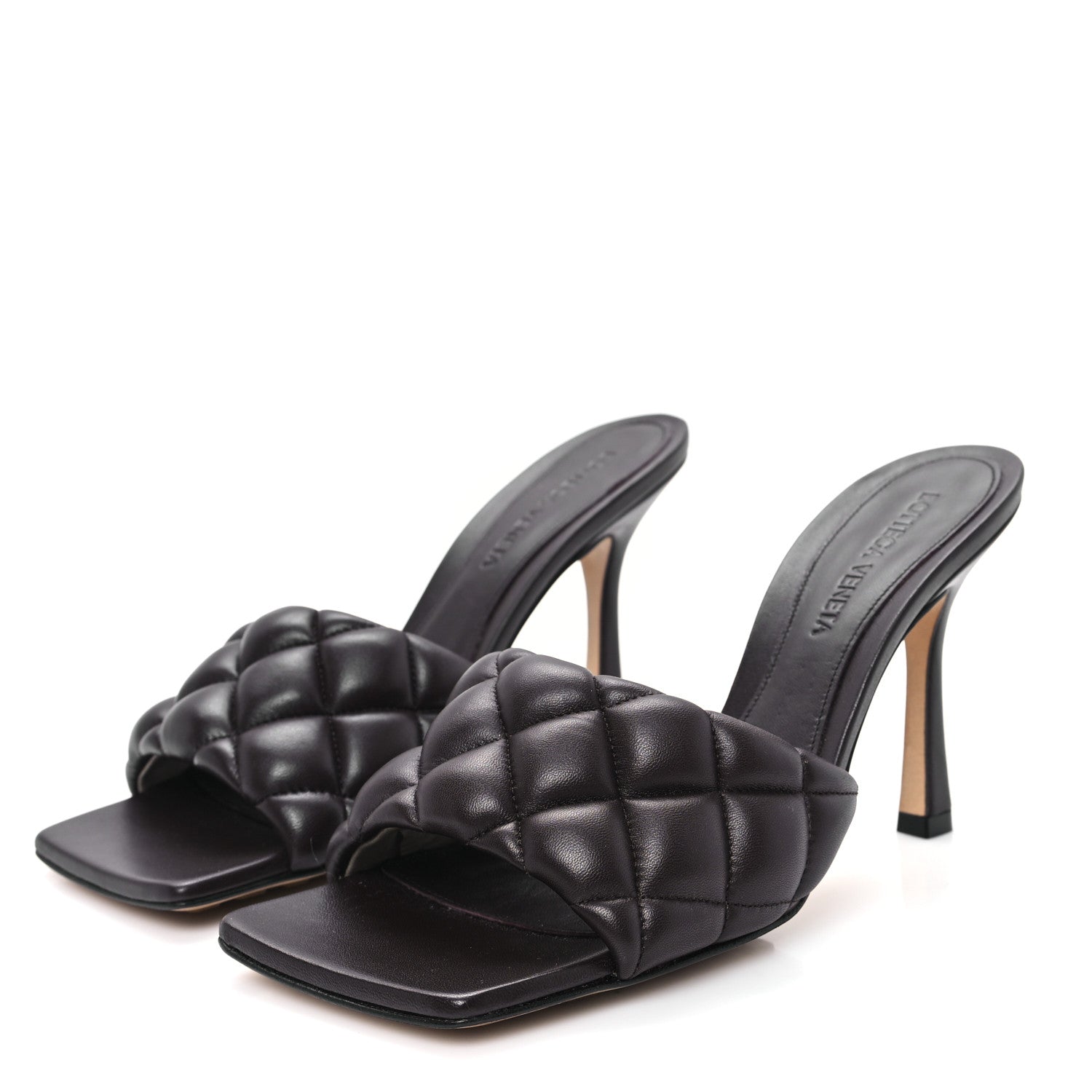 Bottega Veneta Nappa Matelasse Padded Mule Sandals 36.5 Chocolate Spread 4 of 9