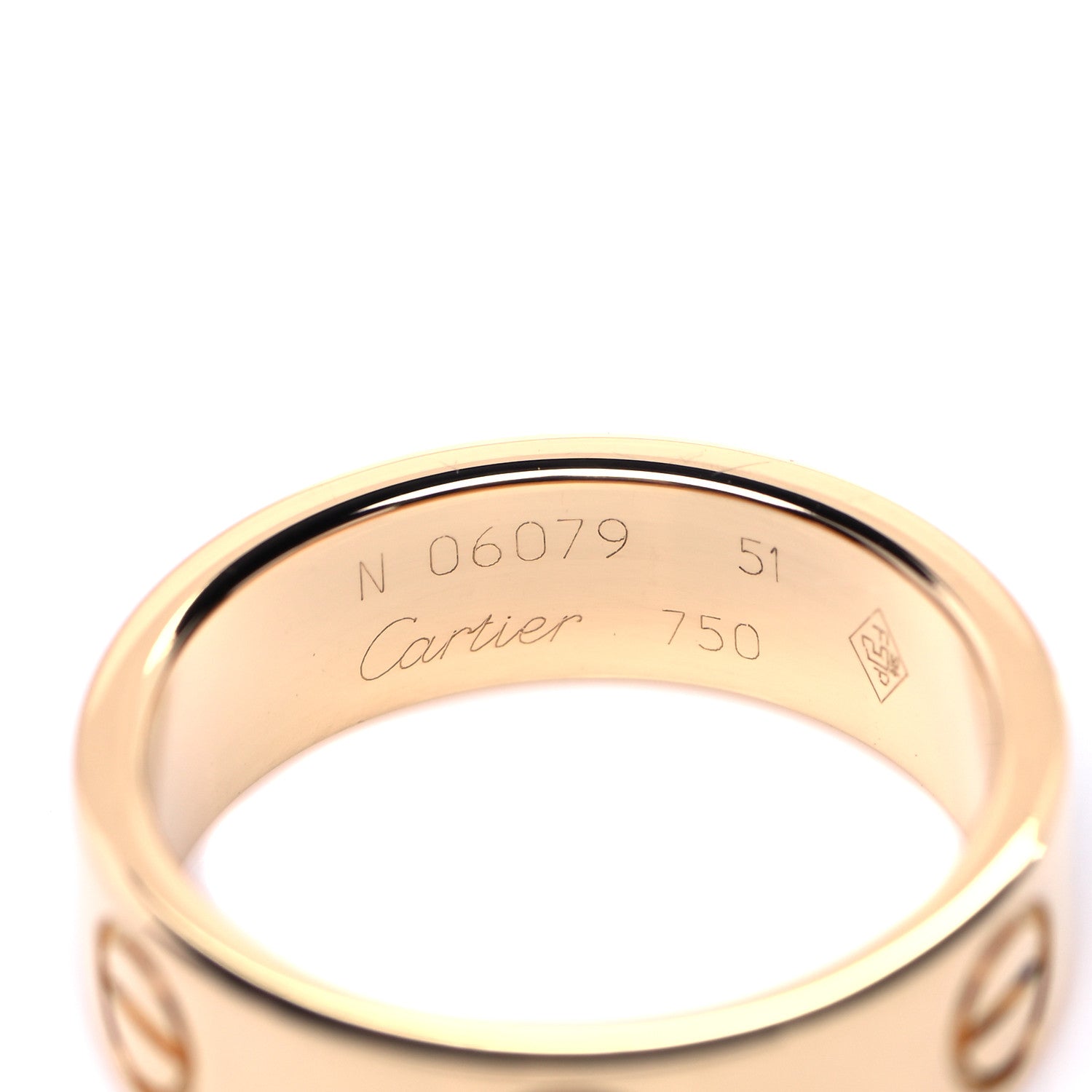 Cartier 18K Yellow Gold 5.5mm LOVE Ring 51 5.75 4 of 4