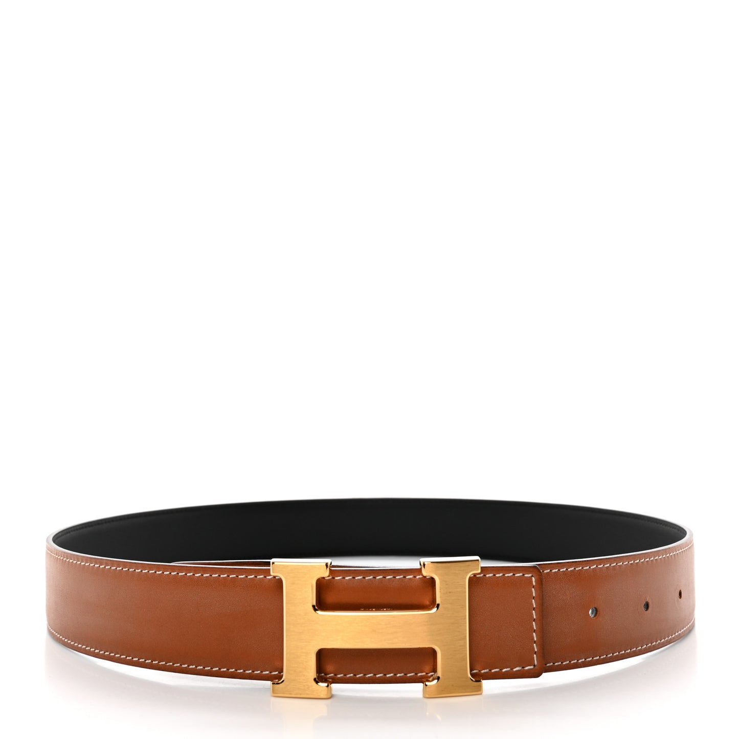 Barenia Chamonix 32mm H Belt 75 Fauve Black