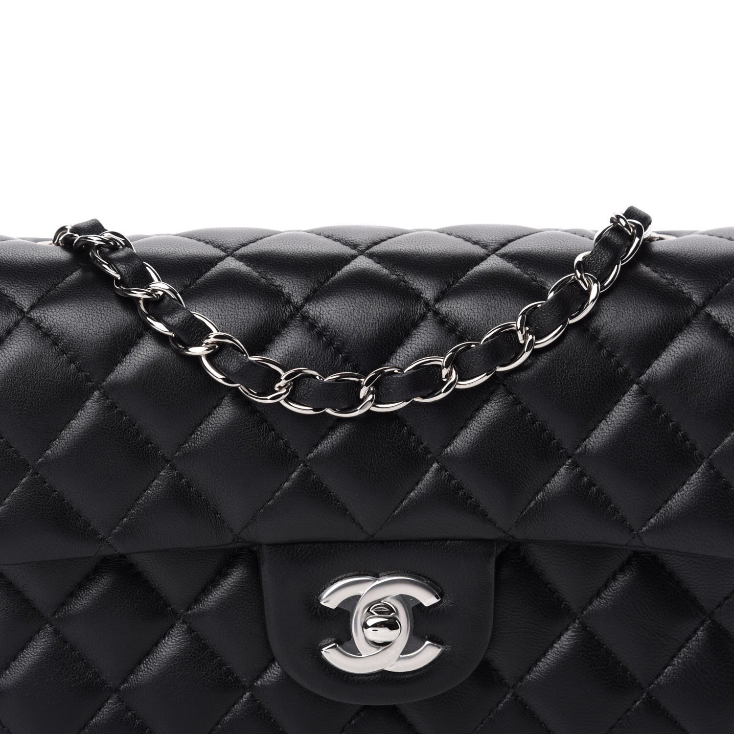 Chanel Lambskin Quilted Mini Rectangular Flap Black 10 of 11