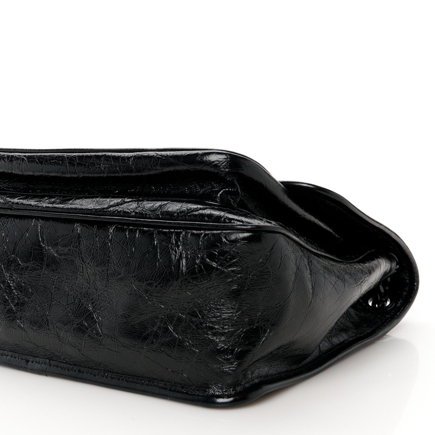 Saint Laurent Crinkled Calfskin Matelasse Monogram Medium Niki Chain Satchel Black 10 of 10