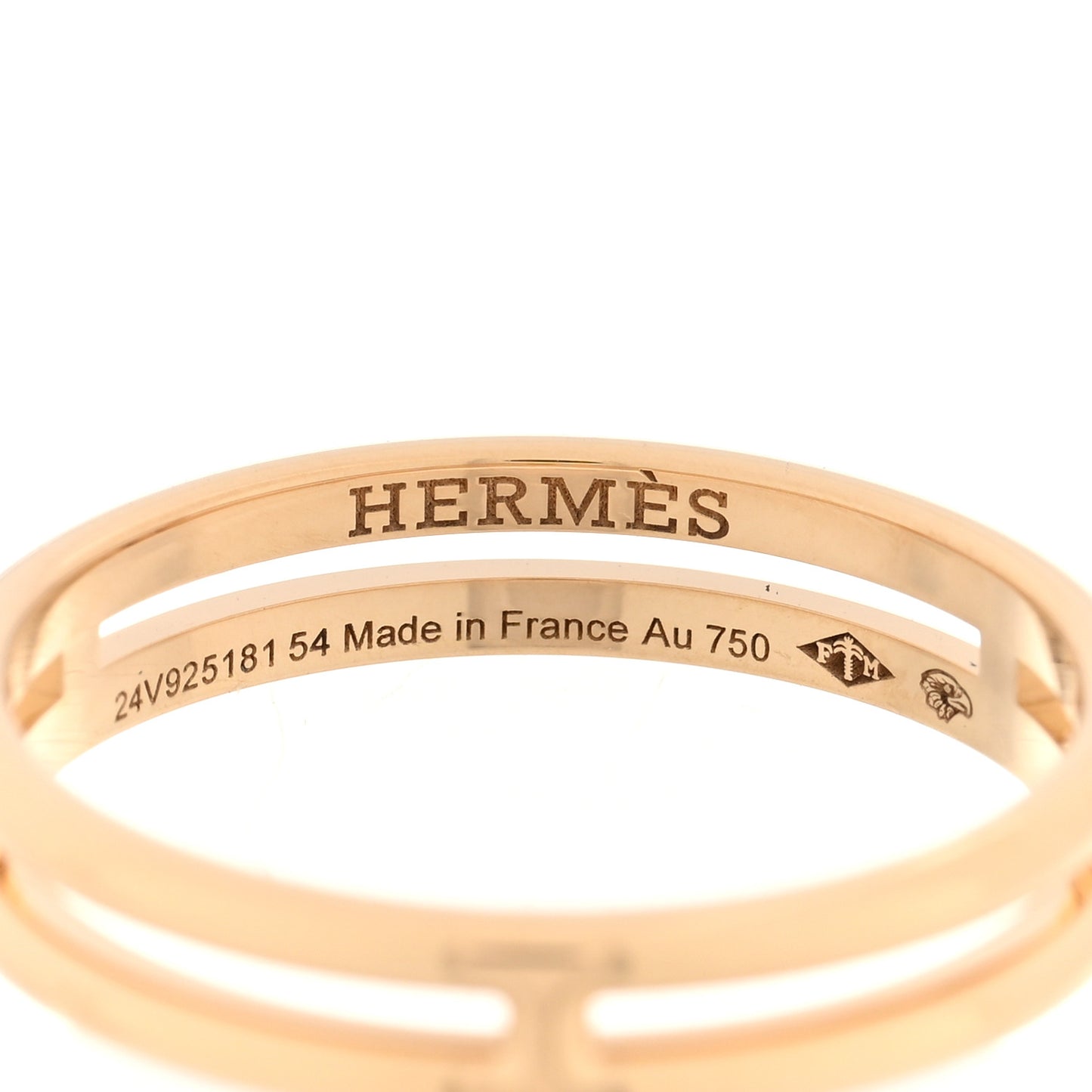 18K Rose Gold Ariane Wedding Band Ring 54 6.75