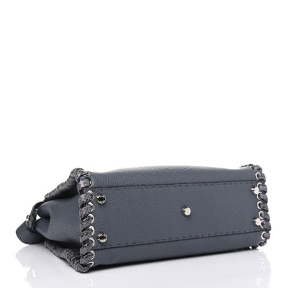 Fendi Cuoio Romano Selleria Elaphe Lace Up Medium Peekaboo Iconic Satchel Tempesta 5 of 16