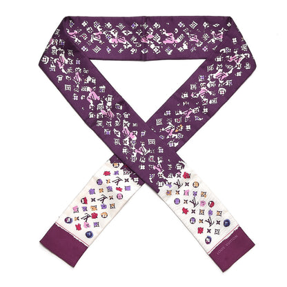 Louis Vuitton Silk Monogram Splash Bandeau Purple 1 of 4