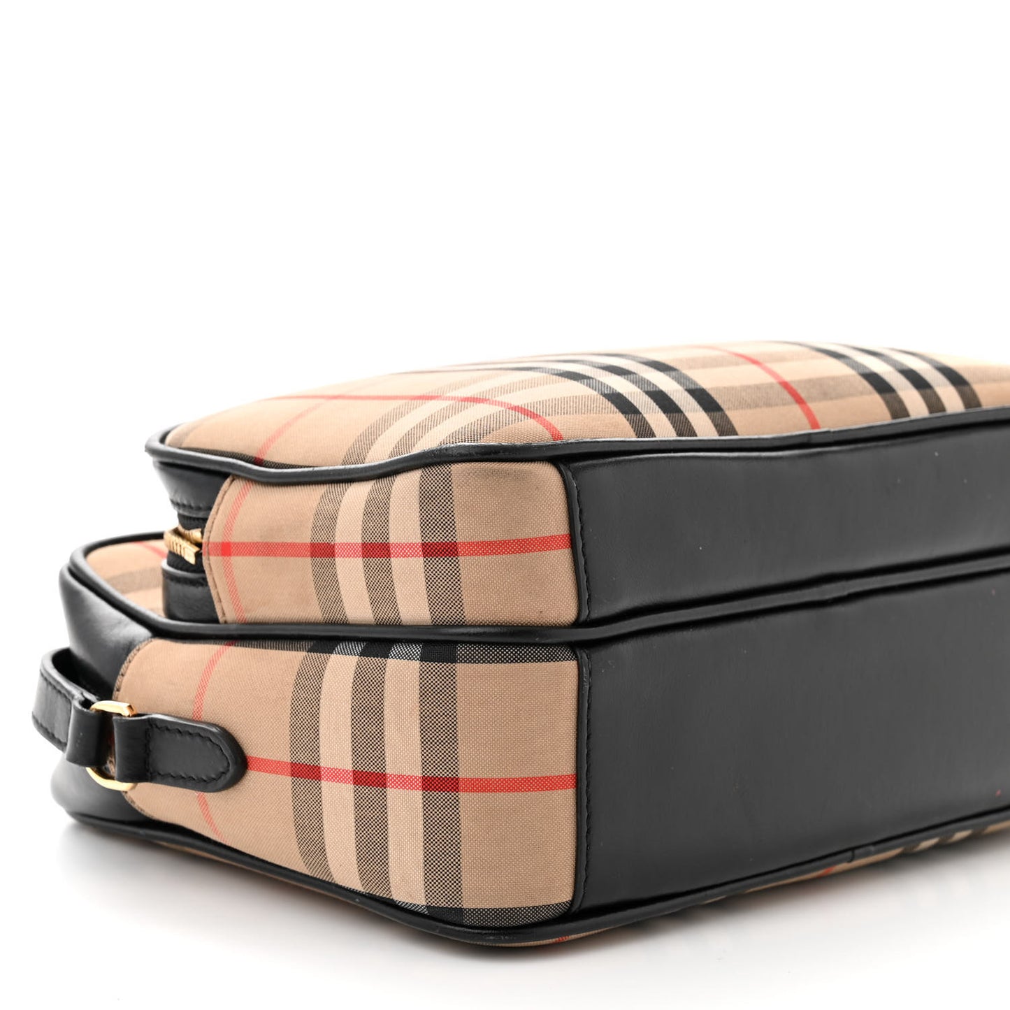 Calfskin Vintage Check Medium Camera Bag Archive Beige