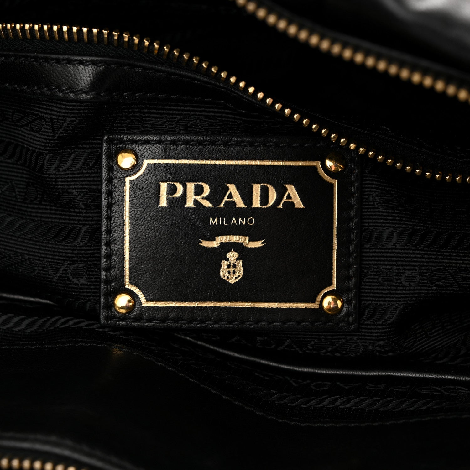 Prada Nappa Gaufre Shopping Satchel Black 6 of 10