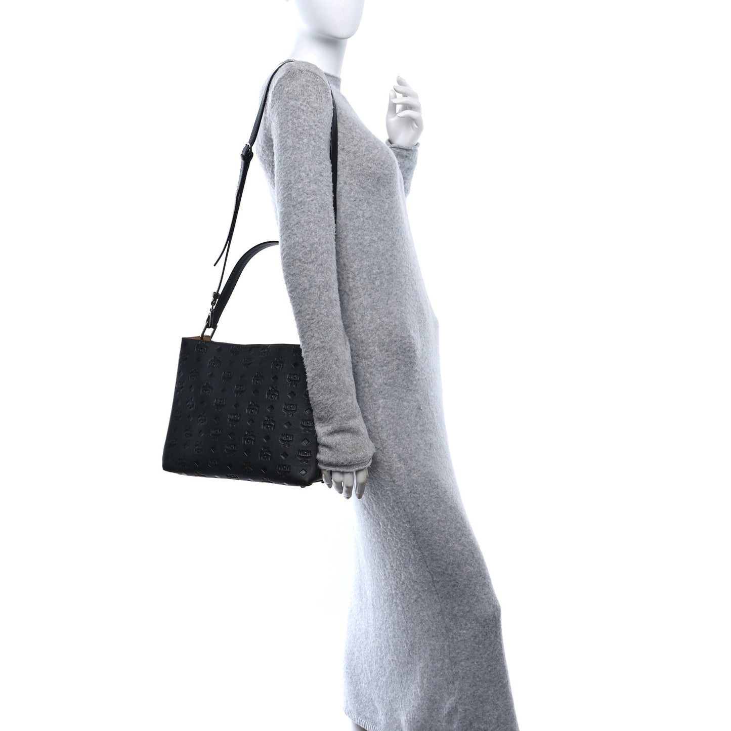 Calfskin Ottomar Monogram Sarah Convertible Hobo Black