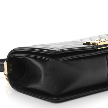 Chanel Calfskin Chevron Quilted Medium Boy Flap Black 8 of 11