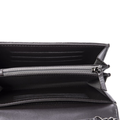 Chanel Lambskin Quilted Pearl My Shoulder Mini French Wallet On Chain WOC Silver 5 of 12