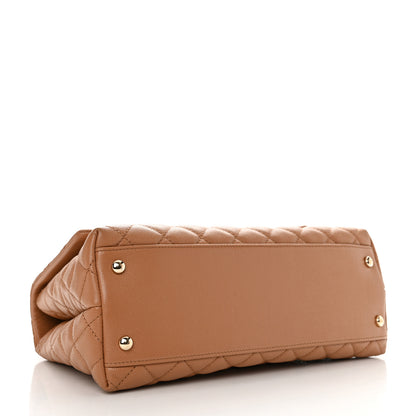 Chanel Caviar Quilted Small Coco Handle Flap Brown 4 of 10