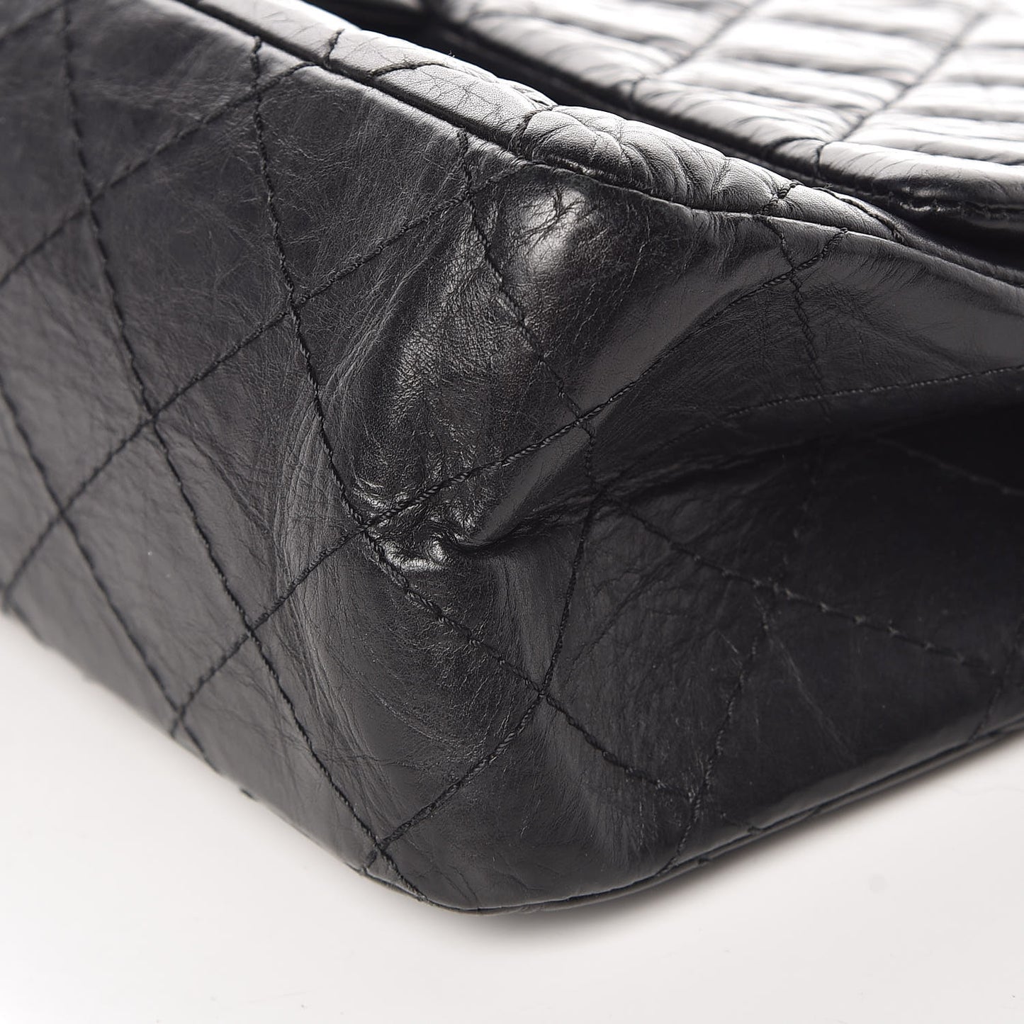 Aged Calfskin Quilted 2.55 Reissue 226 Flap Black