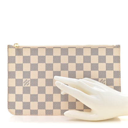Louis Vuitton Damier Azur Neverfull MM GM Pochette 2 of 9