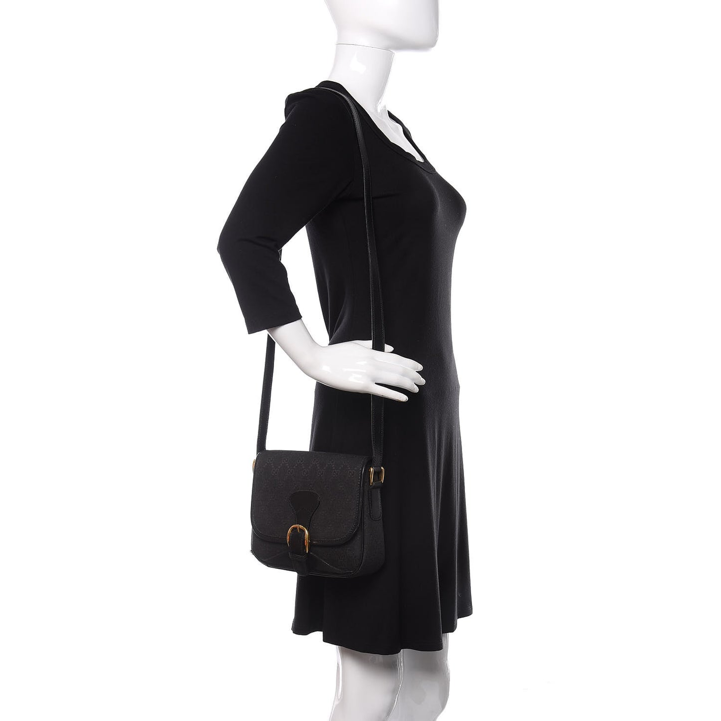 Monogram Shoulder Bag Black