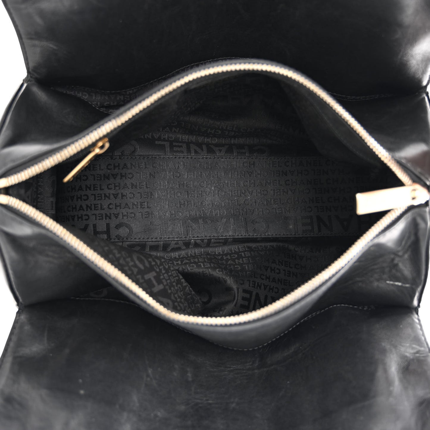 Lambskin Quilted Chocolate Bar Shoulder Bag Black