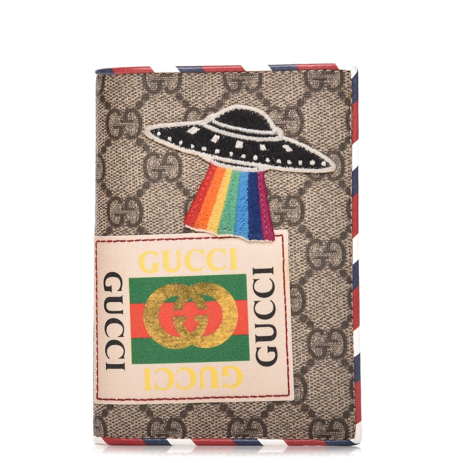 Gucci GG Supreme Monogram Courrier Passport Case 1 of 7