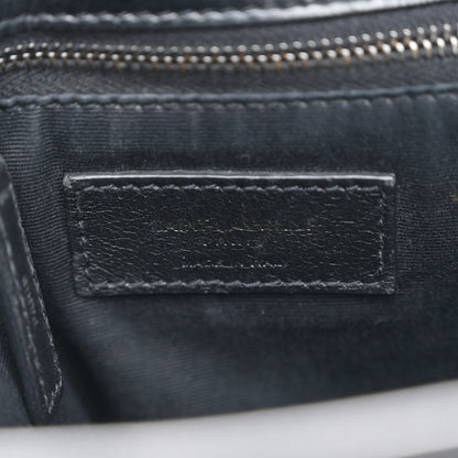 Saint Laurent Crinkled Calfskin Matelasse Monogram Medium Niki Chain Satchel Black 6 of 10