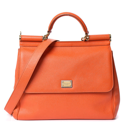 Dolce & Gabbana Dauphine Large Miss Sicily Satchel Orange 1 of 8