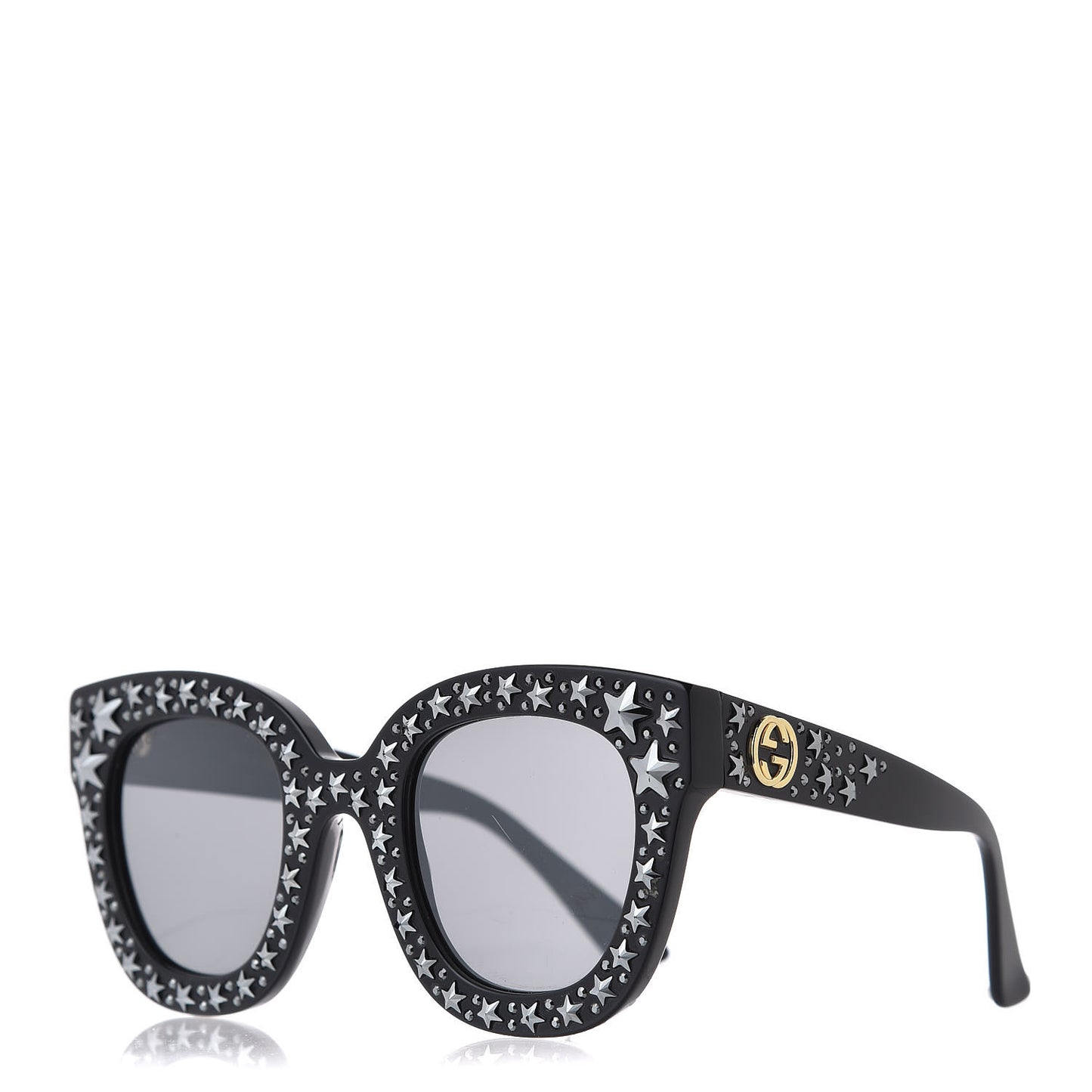 Acetate Stars Cat Eye Sunglasses GG0116S Black