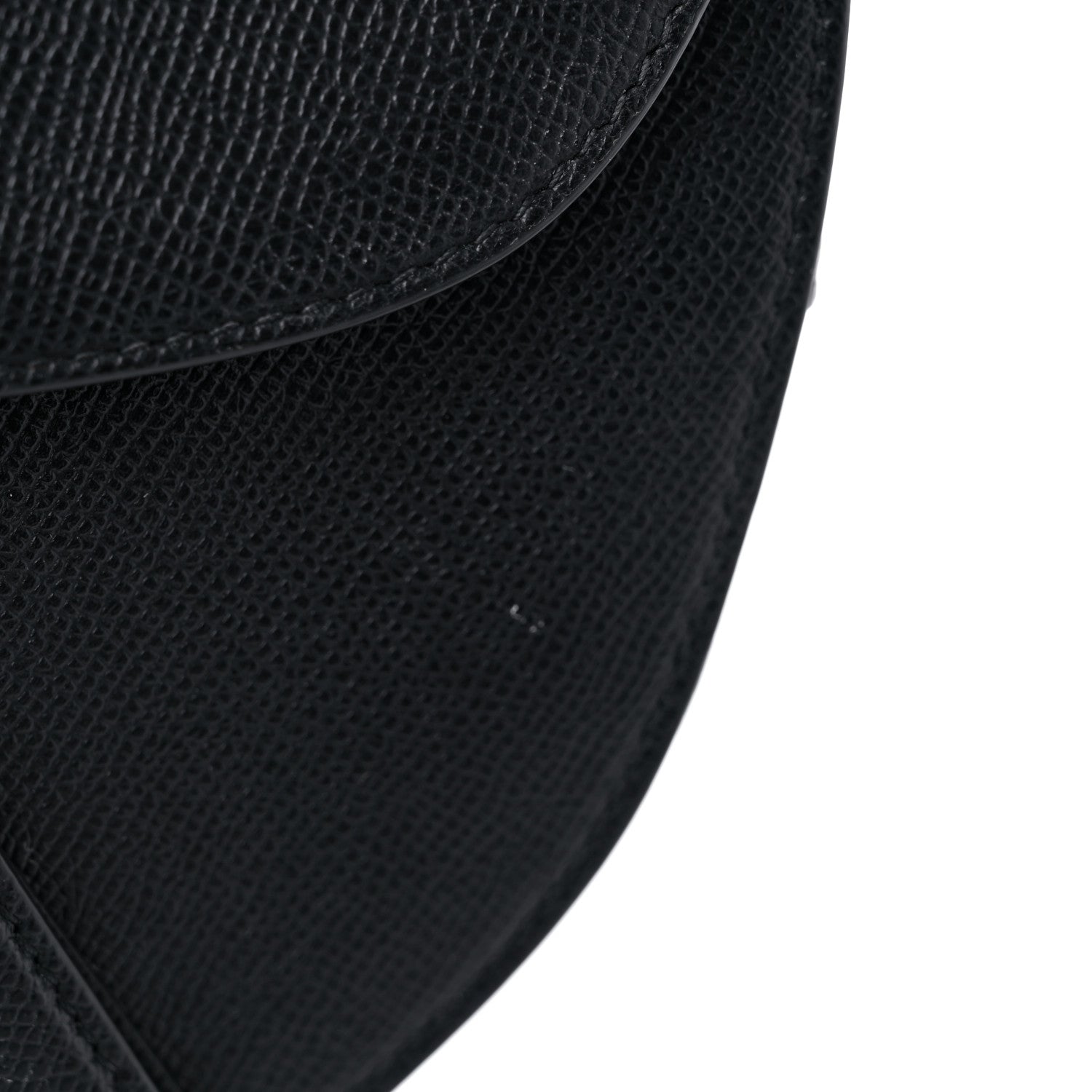 Christian Dior Grained Calfskin Saddle Bag Black 13 of 13