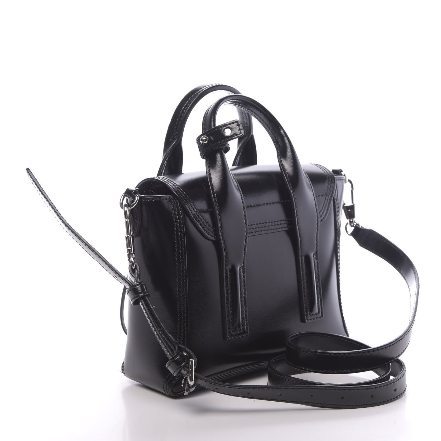 3.1 Smooth Calfskin Stingray Mini Pashli Satchel Black