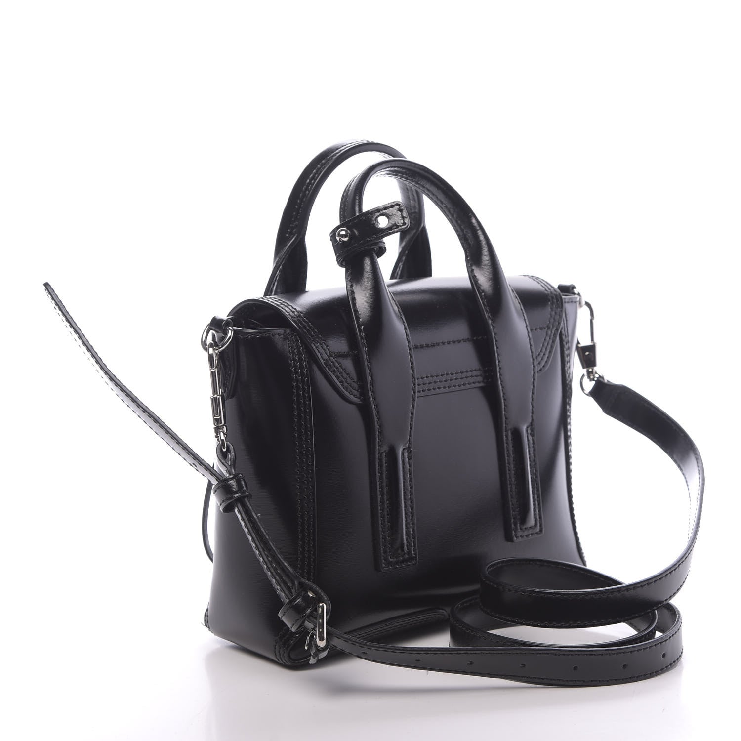 3.1 Phillip Lim 3.1 Smooth Calfskin Stingray Mini Pashli Satchel Black 3 of 12